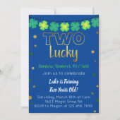 Zwei glückliche 2. Geburtstag Einladung (Vorderseite)