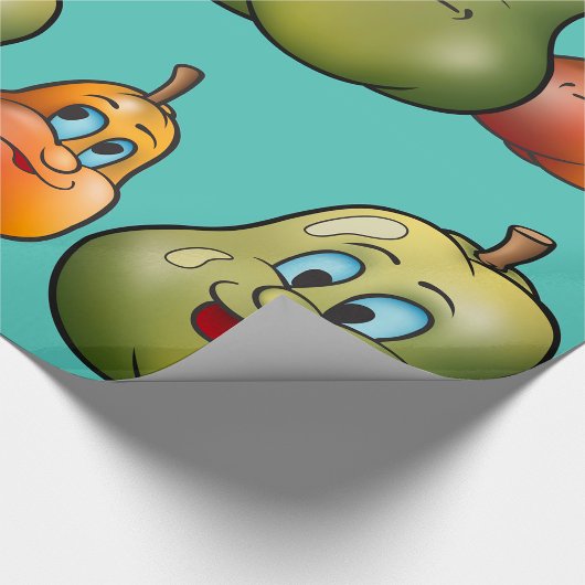 Zwei glückliche Birnen Geschenkpapier