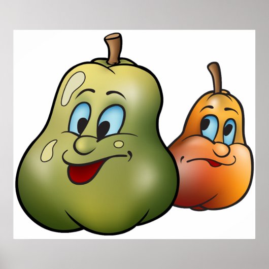 Zwei glückliche Birnen Poster (Vorne)