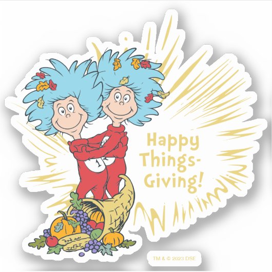 Zwei glückliche Dinge! Aufkleber (Vorderseite)