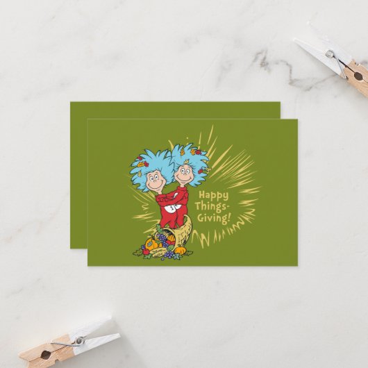 Zwei glückliche Dinge! Karte (Vorderseite/Rückseite Beispiel)