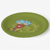 Zwei glückliche Dinge! Pappteller (Schrägansicht)