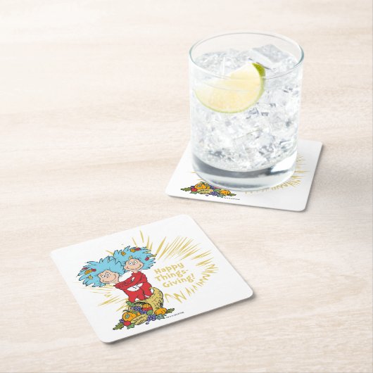 Zwei glückliche Dinge! Rechteckiger Pappuntersetzer (Vor Ort)