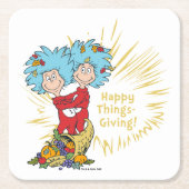 Zwei glückliche Dinge! Rechteckiger Pappuntersetzer (Vorderseite)