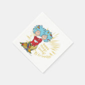 Zwei glückliche Dinge! Serviette (Ecke)