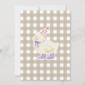 Zwei glückliche Enten Geschlecht neutral ersten Ge Einladung (Rückseite)