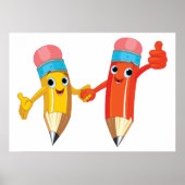 Zwei glückliche Pencils Poster (Vorne)