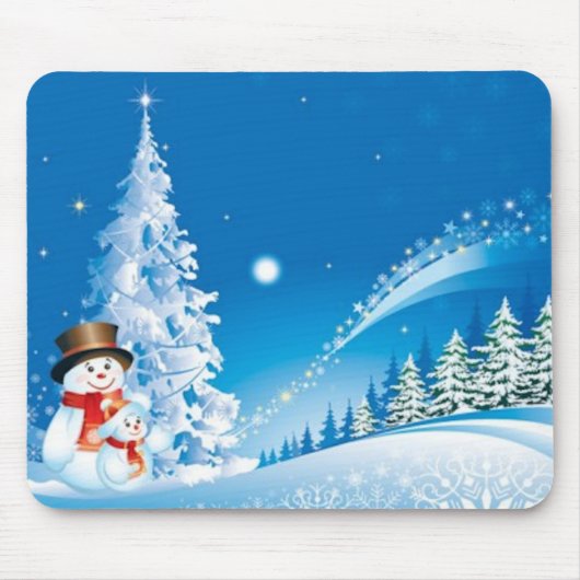 Zwei glückliche Schneemänner Mousepad (Vorne)