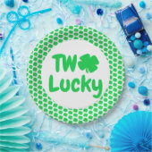 Zwei glückliche St. Patrick's Day 2. Geburtstag Pappteller (Party)