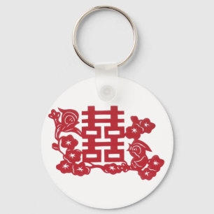 Zwei glückliche Vögel Schlüsselanhänger