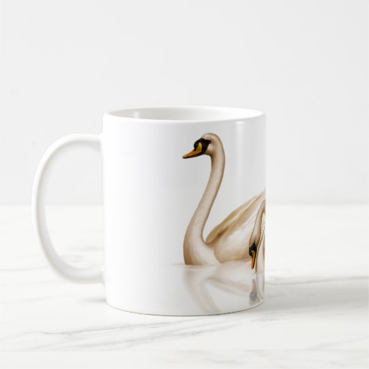 Zwei Golden Bronz Schwans Kaffeetasse (Links)