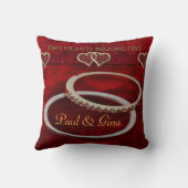 Zwei goldene Eheringe Kissen (Rückseite)