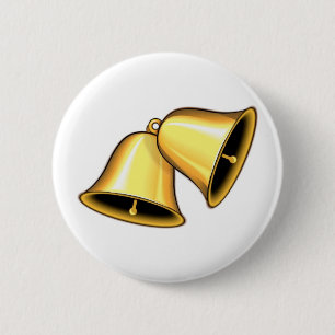 Zwei goldene Glocken Button
