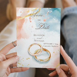 Zwei goldene Hochzeitsrennen Save the Date ausgekl Einladung