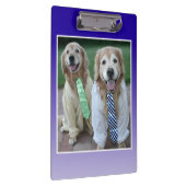 Zwei goldene Retrievers in Shirts und Krawatte Klemmbrett (Rechts)