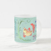 Zwei Goldfische Mattglastasse (VorderseiteRechts)