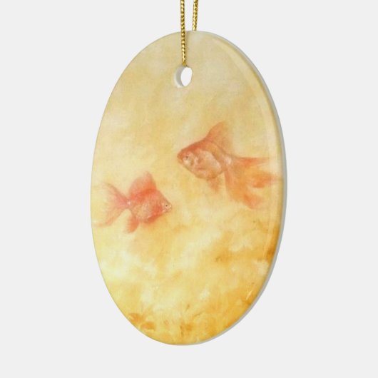 Zwei Goldfish Keramikornament (Links)