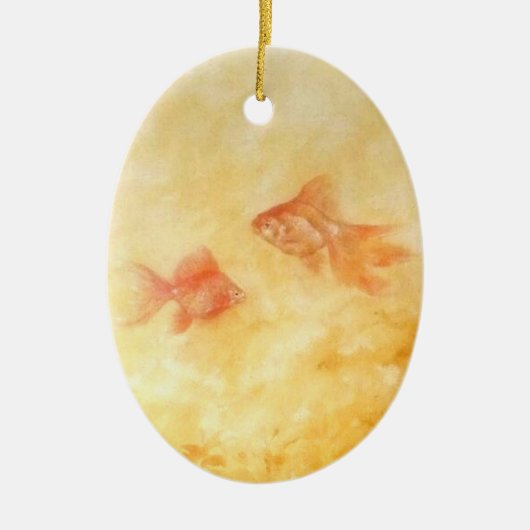 Zwei Goldfish Keramikornament (Vorne)
