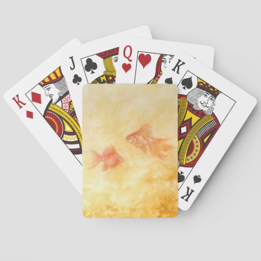 Zwei Goldfish Spielkarten (Rückseite)