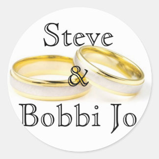 Zwei Goldhochzeiten Personalisiert Runder Aufkleber