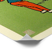 Zwei Golfer Holzblock Print Poster (Ecke)