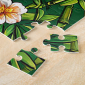 Zwei Gorillas in einem tropischen Bambusrahmen Puzzle (Seite)