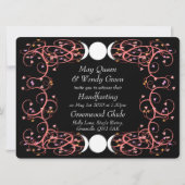 Zwei Göttin Lesbisch Wiccan Handfasting Einladung (Vorderseite)