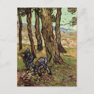Zwei Gräber zwischen Bäumen, Van Gogh Fine Art Postkarte