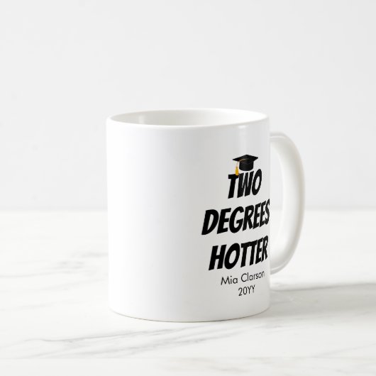 Zwei Grad Hotter-Abschluss Kaffeetasse (VorderseiteRechts)