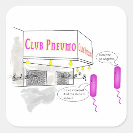 Zwei gramnegative Rod gehen in ein Bar Quadratischer Aufkleber