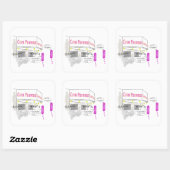 Zwei gramnegative Rod gehen in ein Bar Quadratischer Aufkleber (Blatt)