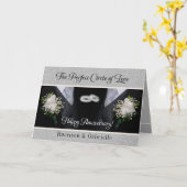 Zwei Gratulationen zum Jahrestag der Großen Karte (Gelbe Blume)