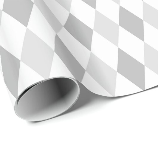 Zwei Grau Harlequin Diamond Muster Geschenkpapier (Rolleneckpunkt)