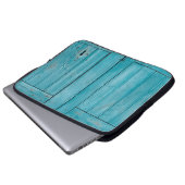 Zwei graue Holztüren Laptopschutzhülle (Vorne Knopf)