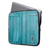 Zwei graue Holztüren Laptopschutzhülle (Vorderseite Links)
