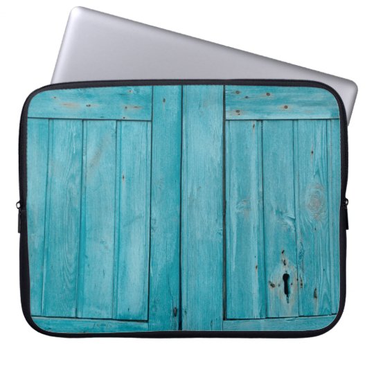 Zwei graue Holztüren Laptopschutzhülle (Vorderseite)