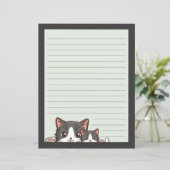 Zwei graue Kätzchen auf grauem Papier (Stehend Vorderseite)