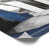 Zwei graue Katzen im Abstrakten Hintergrund Poster (Ecke)