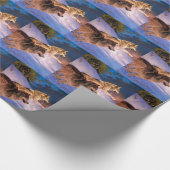 Zwei graue Wolfe im Winter Geschenkpapier (Ecke)