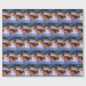 Zwei graue Wolfe im Winter Geschenkpapier (Flach)