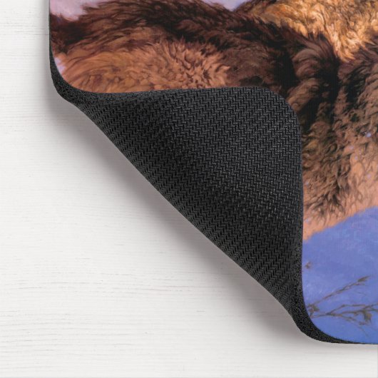 Zwei graue Wolfe im Winter Mousepad (Ecke)