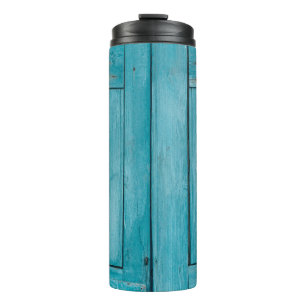 ZWEI GRAUEN HOLZTÜREN THERMOSBECHER