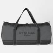 Zwei Grautöne typografiebasiertes Design Duffle Bag (Vorderseite)