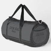 Zwei Grautöne typografiebasiertes Design Duffle Bag (Rechte Ecke)
