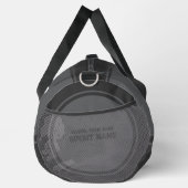 Zwei Grautöne typografiebasiertes Design Duffle Bag (Rechts)