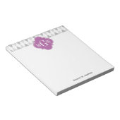 Zwei Gray Wht Harlequin Orchid 3 Initialmonogramm Notizblock (angewinkelt)