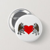 Zwei Greifen und ein Herz Button (Vorne & Hinten)