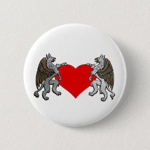 Zwei Greifen und ein Herz Button
