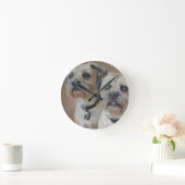 Zwei Grenzterrier Runde Wanduhr (Zuhause)