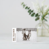 Zwei grenzübergreifende Colliese - Hundeausbilder- Visitenkarte (Stehend Vorderseite)